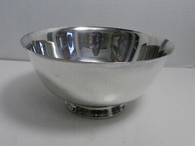 Tnz-bx Paul Revere Style Silverplate Bowl 8 X 4" Reed And Barton