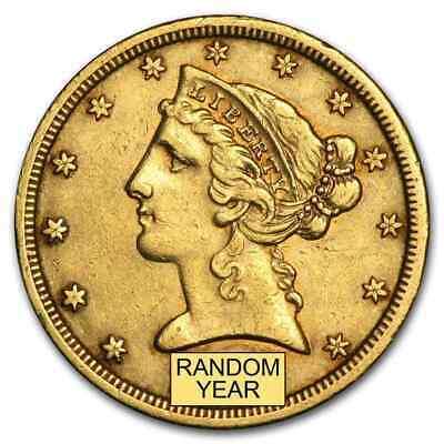 Special Price! $5 Liberty Gold Half Eagle Xf (random Year)