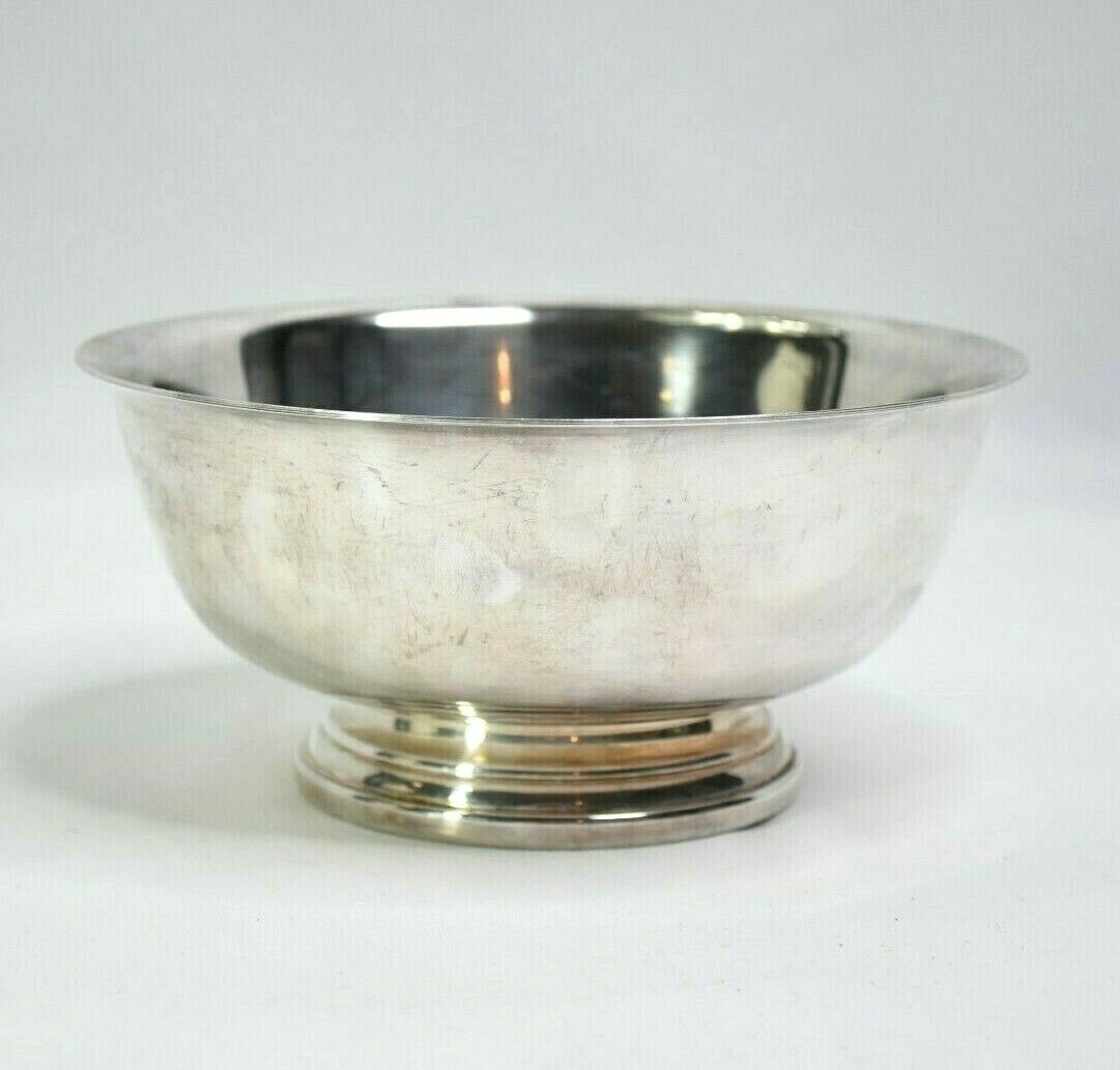 Vintage Gorham Paul Revere Footed 6.5 In. Silver Plate Serving Bowl Candy Dish